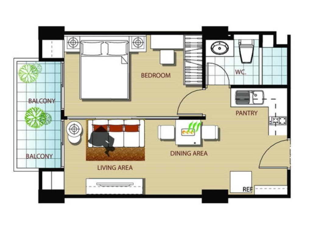 Nice Apartment Large Pool In Nice Residence Central Patong Beach ห้อง รูปภาพ